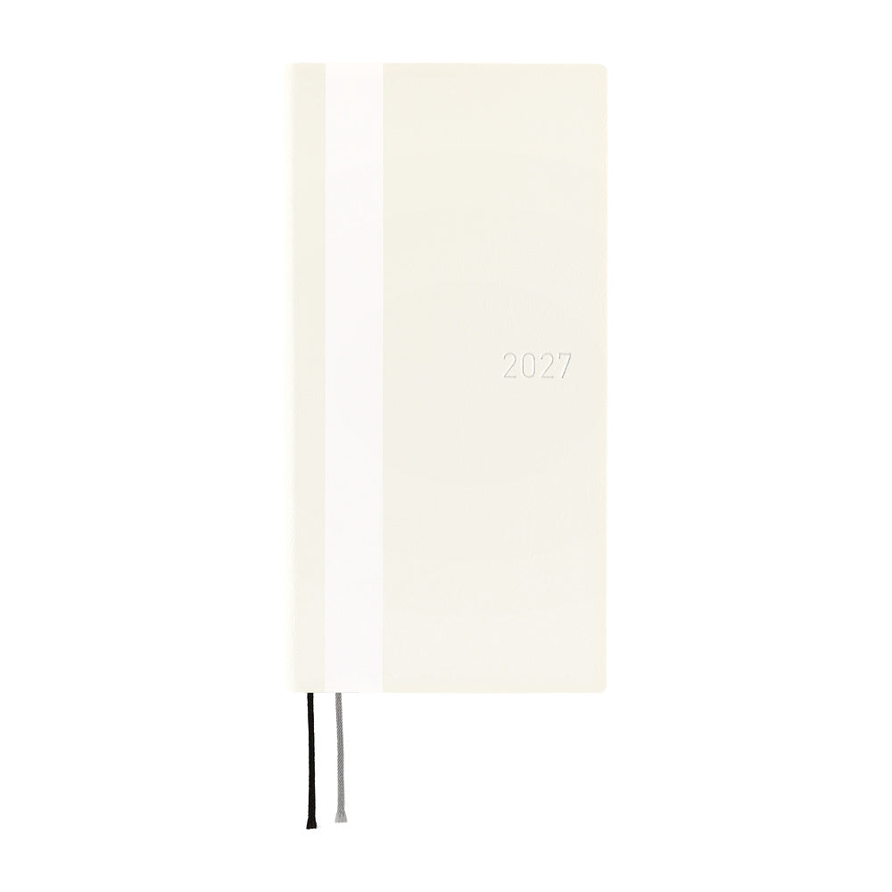 2027 Hobonichi Weeks White Line: Ivory《ENG/Tall & Slim/Jan start》