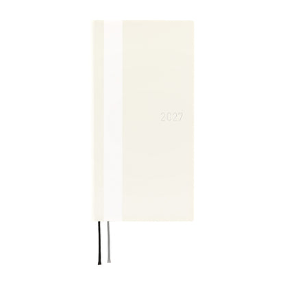 2027 Hobonichi Weeks White Line: Ivory《ENG/Tall & Slim/Jan start》