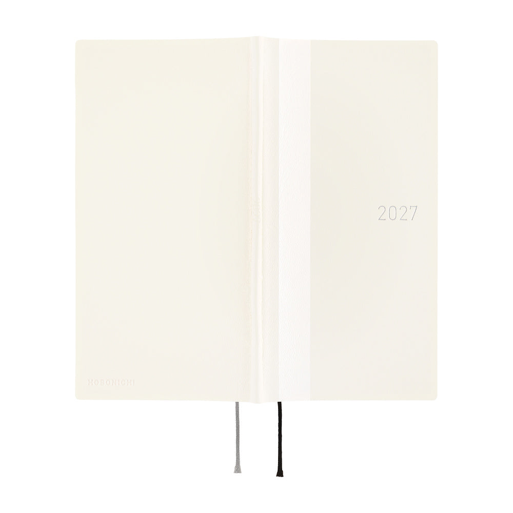 2027 Hobonichi Weeks White Line: Ivory《ENG/Tall & Slim/Jan start》