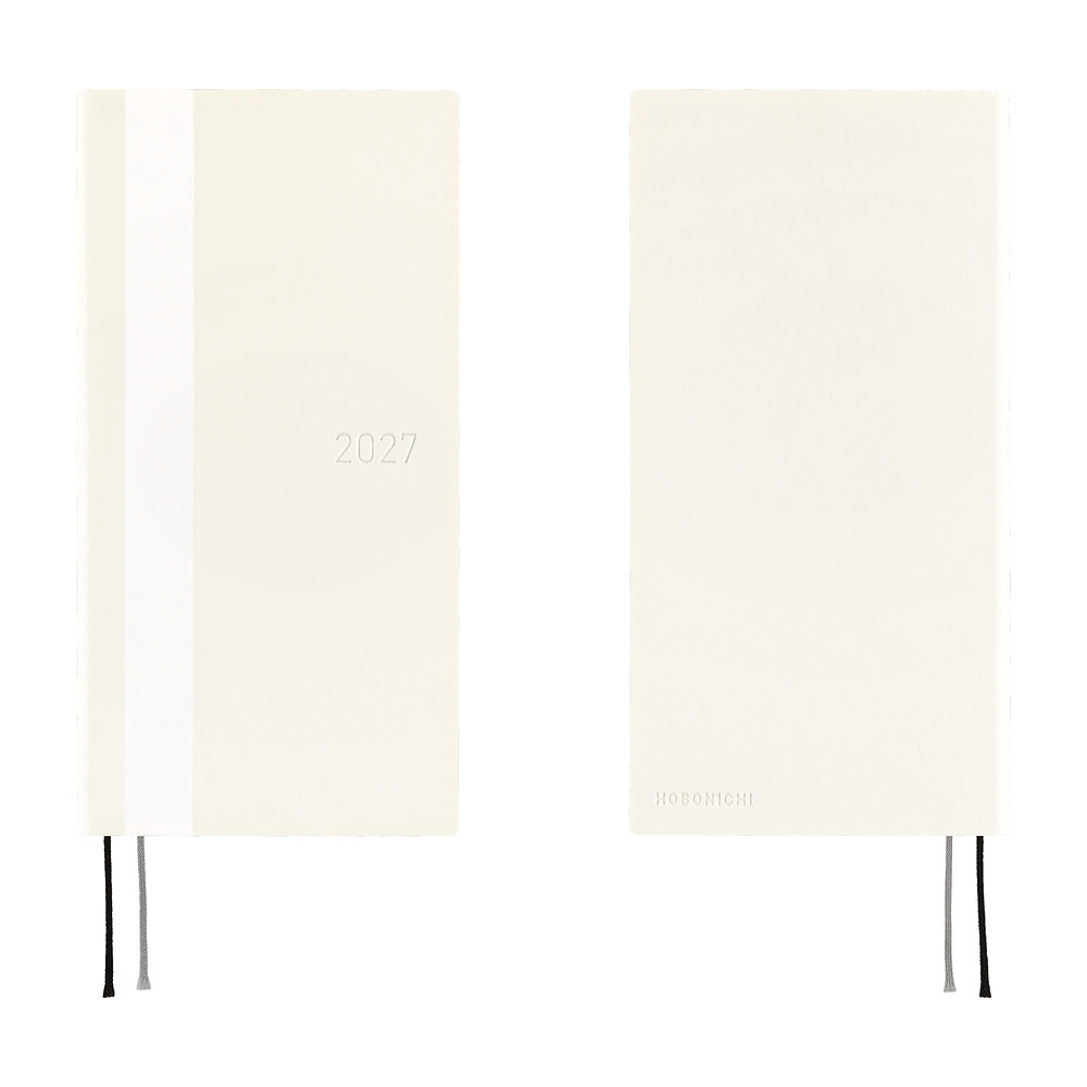2027 Hobonichi Weeks White Line: Ivory《ENG/Tall & Slim/Jan start》