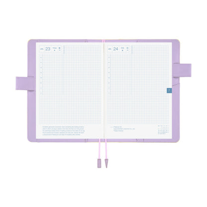 2026 Hobonichi Techo English Cousin Book / Colors: Honey Lilac Cover《January Start | English | A5》