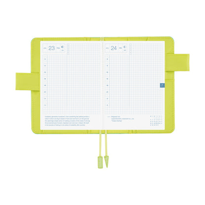 2026 Hobonichi Techo English Original Book + Colors: Aqua Lime Cover《January Start | English | A6》