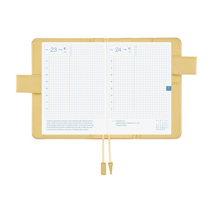 2026 Hobonichi Techo English Original Book + Colors: Butterscotch Cover《January Start | English | A6》