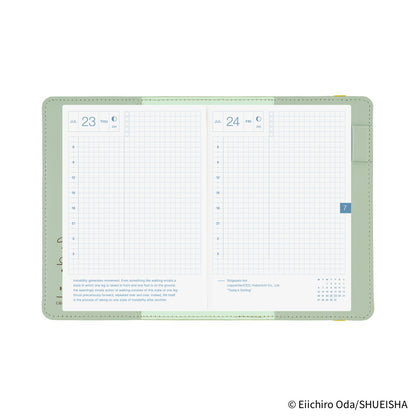 2026 Hobonichi Techo English Original Book + ONE PIECE magazine: Straw Hat Luffy (Mint Green)《January Start | English | A6》
