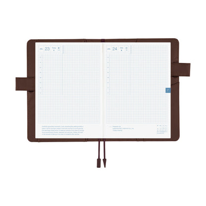 2026 Hobonichi Techo English Cousin Book / Colors: Sweet Cacao Cover《January Start | English | A5》