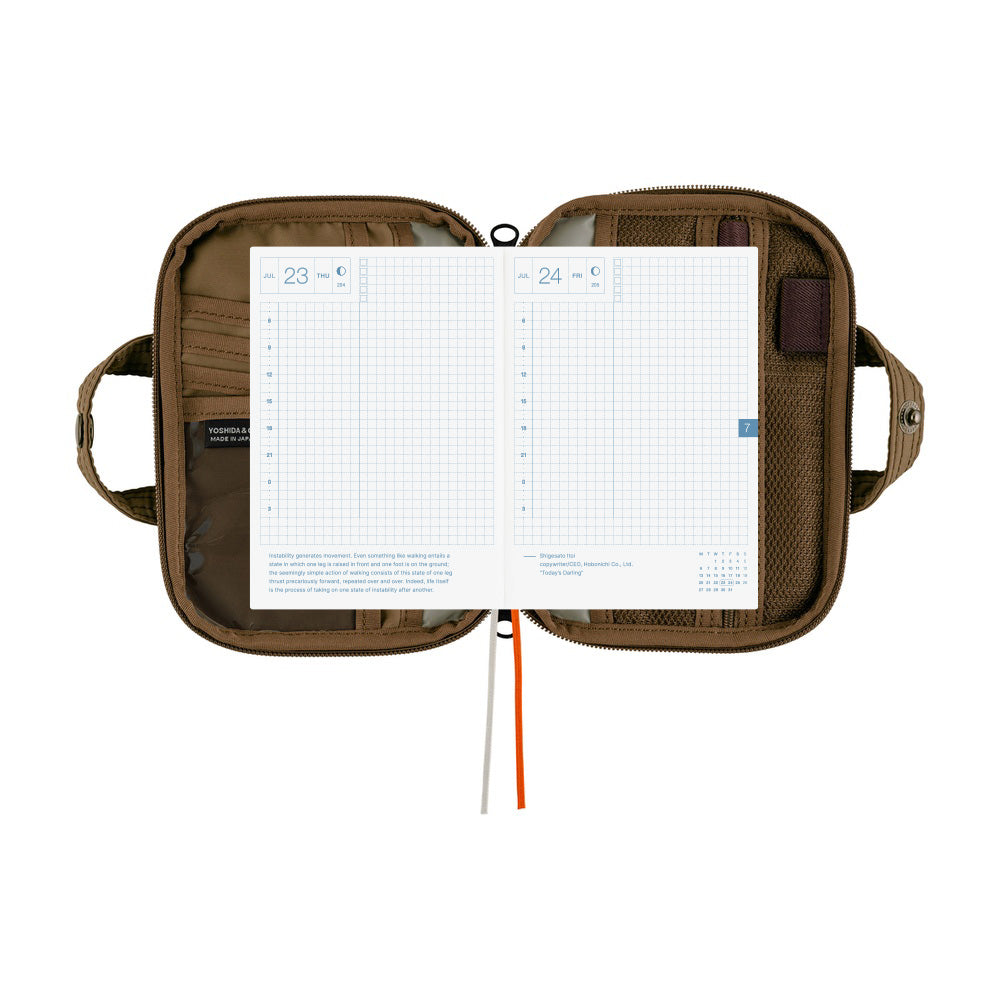 2026 Hobonichi Techo English Original Book + POTR: Stroll (Light Brown) Cover《January Start | English | A6》 (Copy)