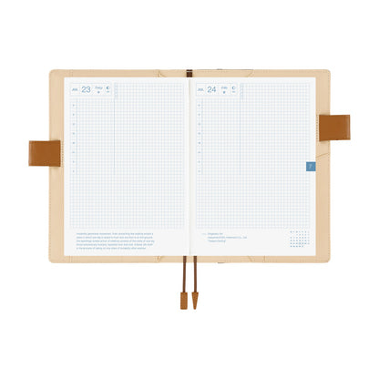 2026 Hobonichi Techo English Cousin Book / Shirt Fabric: Foggy Plaid 《January Start | English | A5》