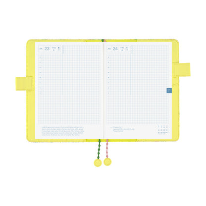 2026 Hobonichi Techo English Cousin Book / mina perhonen: skyful (Yellow)《January Start | English | A5》