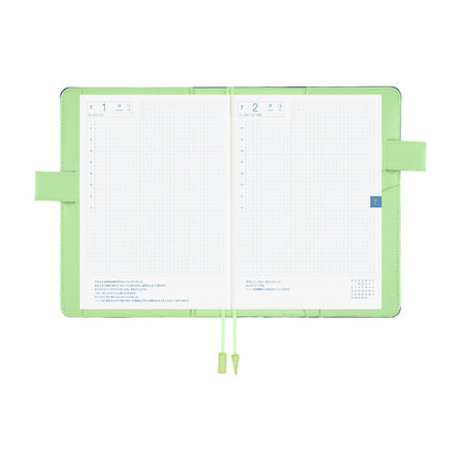 2026 Hobonichi Techo English Cousin Book / Colors: Ivy Forest Cover《January Start | English | A5》