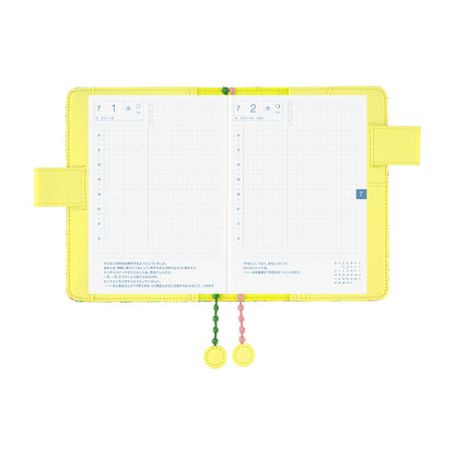2026 Hobonichi Techo English Original Book + Mina Perhonen: Skyful (Yellow) 《January Start | English | A6》