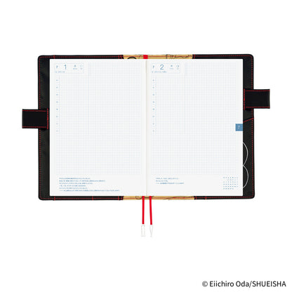 2026 Hobonichi Techo English Cousin Book + ONE PIECE magazine: Straw Hat Luffy (Black)《January Start | English | A5》