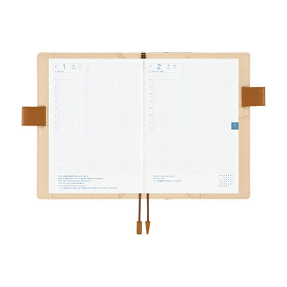 2026 Hobonichi Techo English Cousin Book / Shirt Fabric: Foggy Plaid 《January Start | English | A5》
