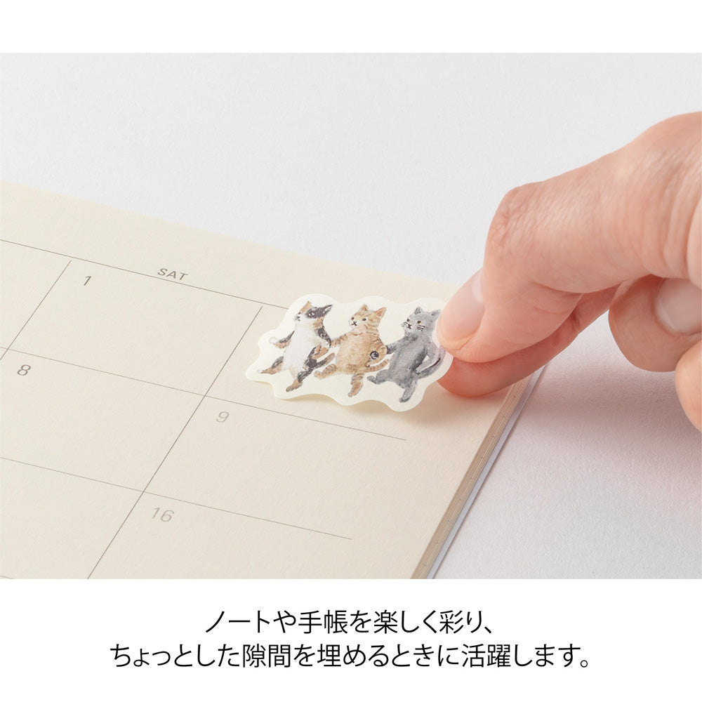 Animals Yuru Log Sticker Roll · Midori