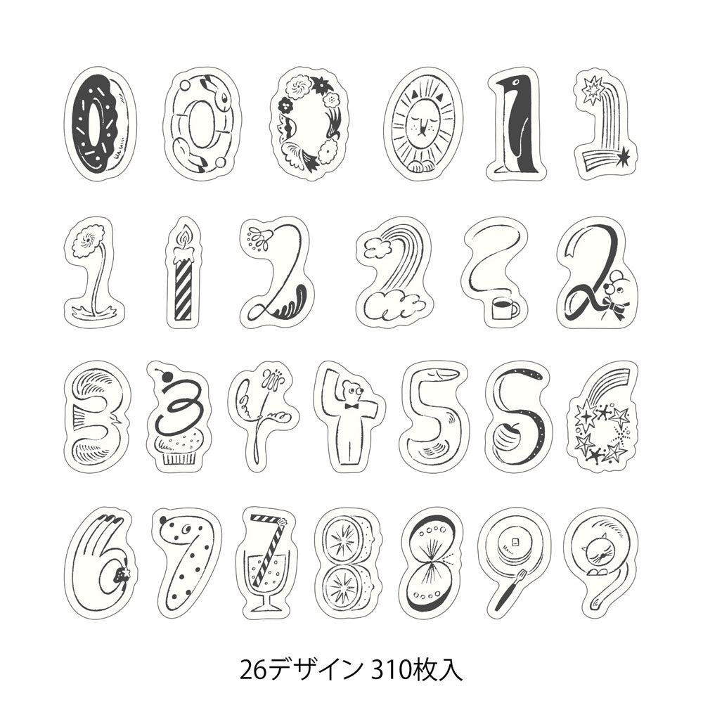 Numbers Yuru Log Sticker Roll · Midori