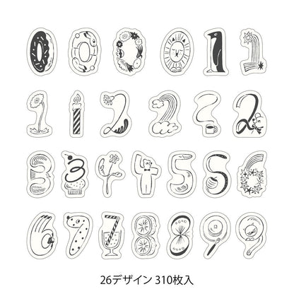 Numbers Yuru Log Sticker Roll · Midori
