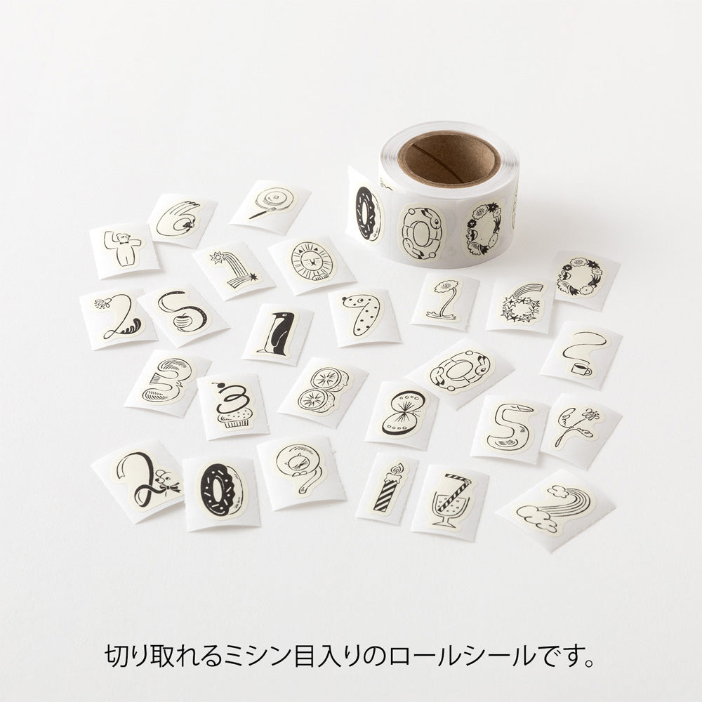 Numbers Yuru Log Sticker Roll · Midori