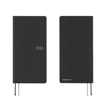 2026 Hobonichi English Weeks / Paper Series: Black Gingham《January Start | English》