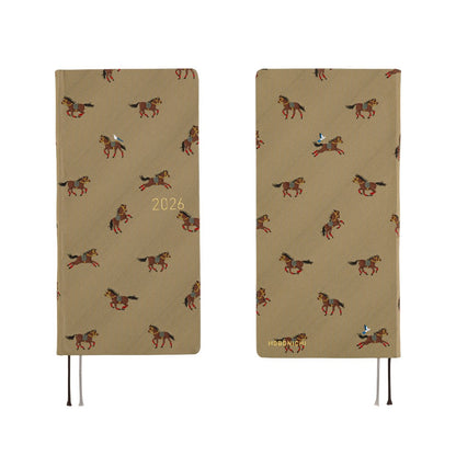 2026 Hobonichi English Weeks Mega / Bow & Tie: Galloping Horse《January Start | English》