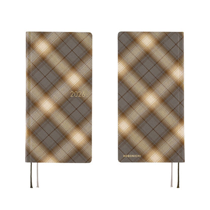 2026 Hobonichi English Weeks / Shirt Fabric: Foggy Plaid《January Start | English》