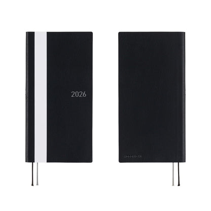 2026 Hobonichi English Weeks / White Line: Black《January Start | English》
