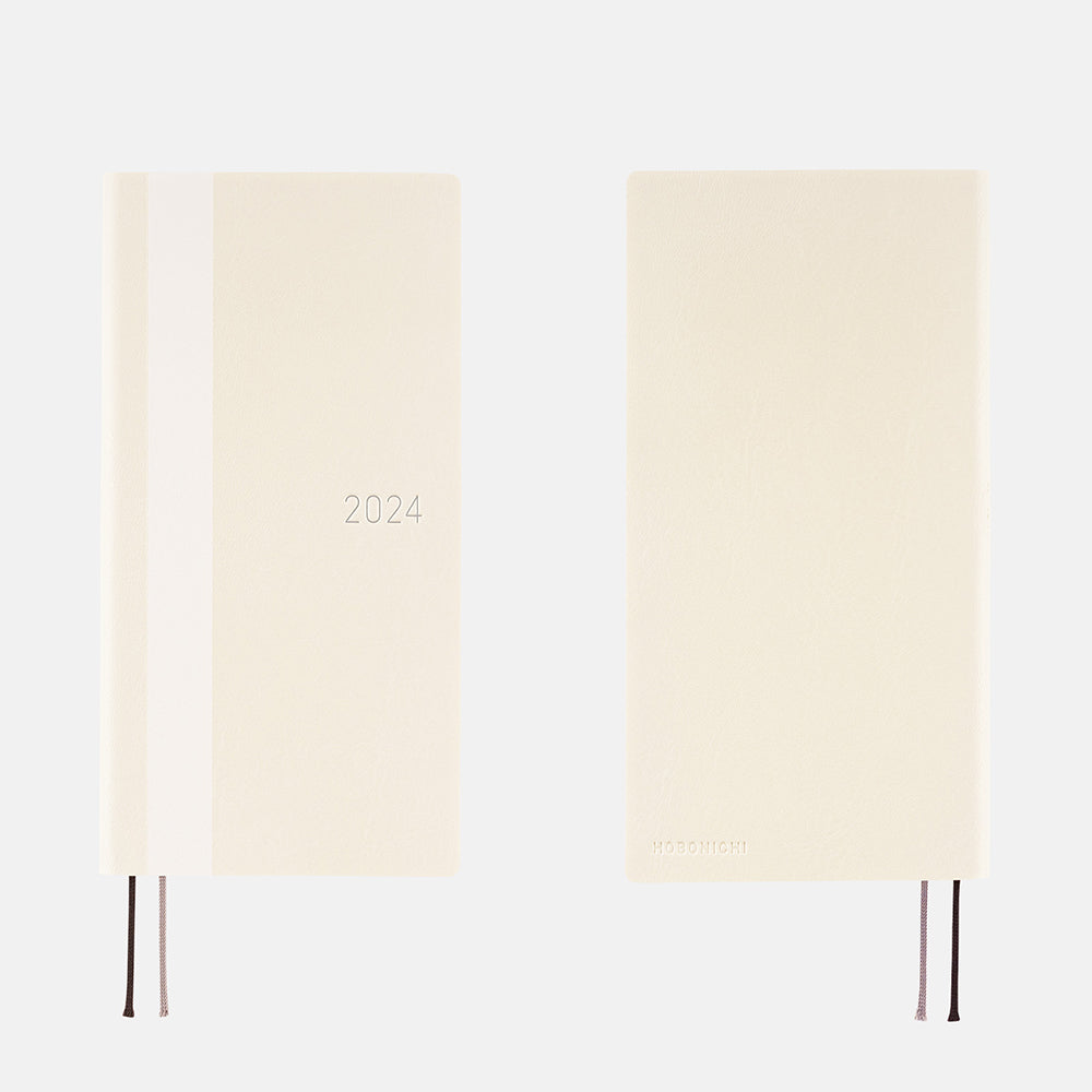2024 Hobonichi Techo Japanese Weeks / White Line: Ivory
