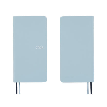 2026 Hobonichi English Weeks / Leather: Snow Blue 《January Start | English》