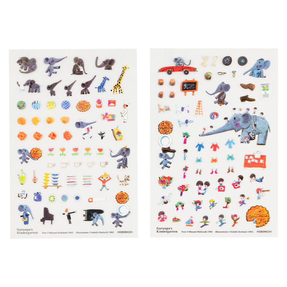 Hobonichi Sticker Set - Gurunpa's Kindergarden