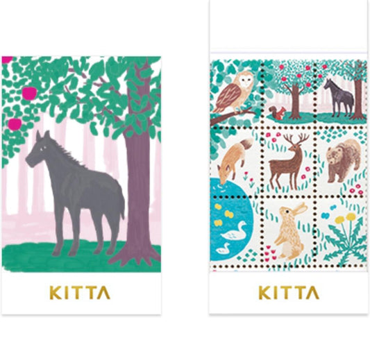 KITTA Stamp Washi Stickers - Animal · King Jim