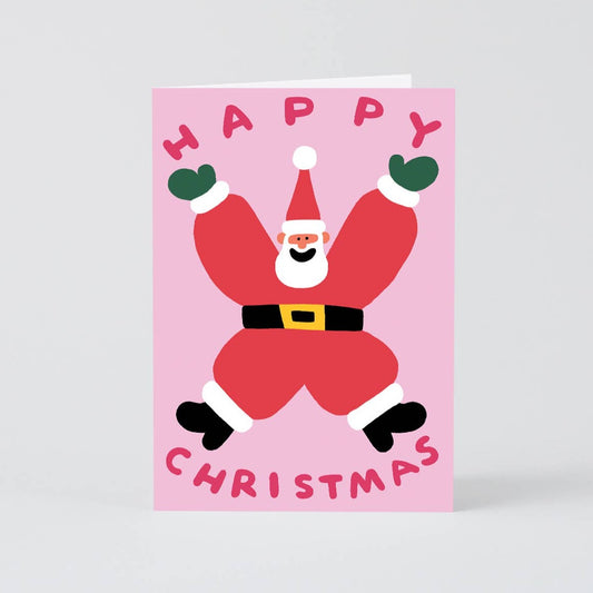 Christmas Santa Embossed Holiday Greeting Card · Wrap