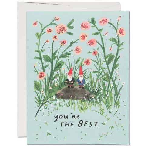 You're the Best / Garden Gnomes Friendship Card · Red Cap Cards