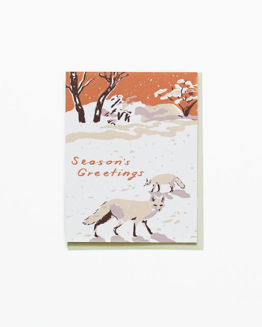 Foxes Season's Greeting Card · Small Adventure