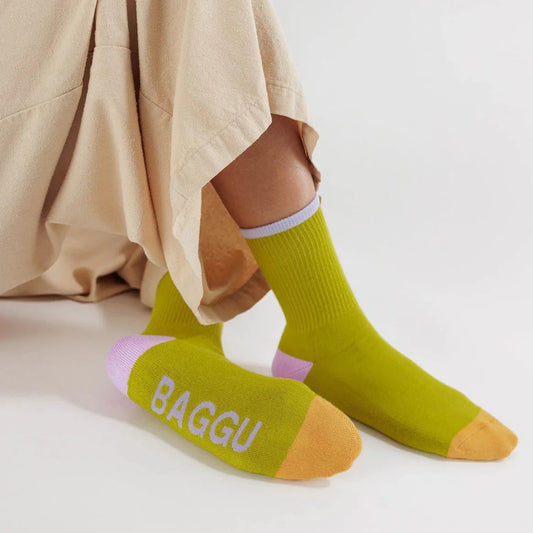 Citron Mix / Baggu Ribbed Sock