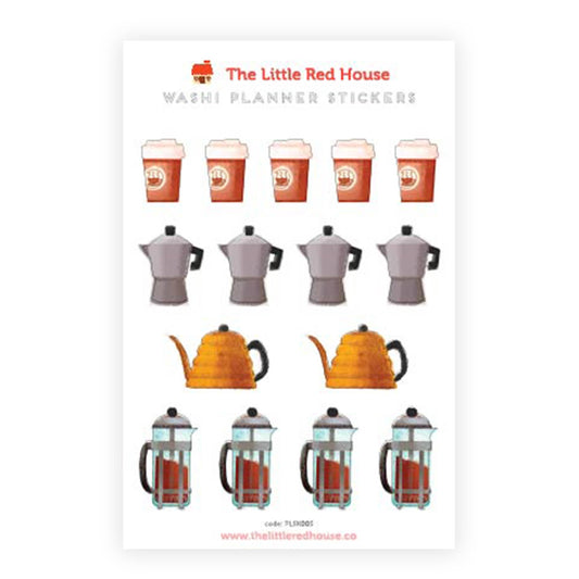 Coffee Planner Washi Stickers