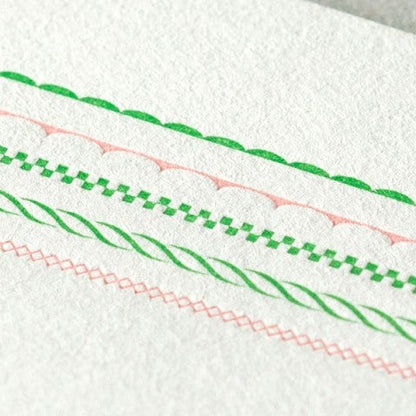 Pink Frame Letterpress Letter Set · Midori