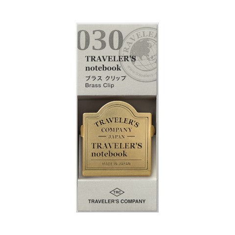 030 Traveler's Company Brass Clip - TRC Logo