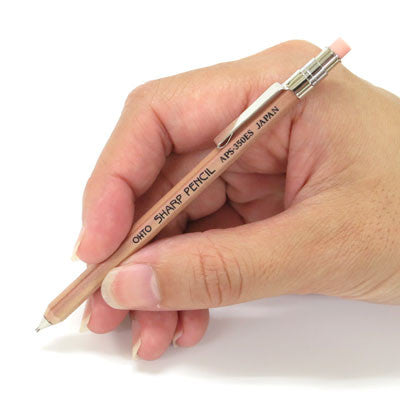 OHTO Mini Wooden Mechanical Pencil - Natural Wood