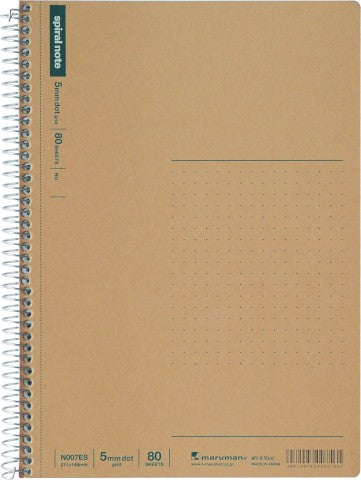 Maruman A5 Basic Spiral Notebook Dot Grid