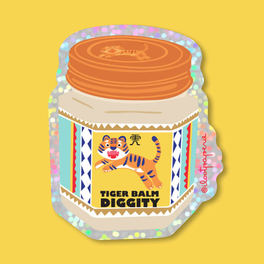Tiger Balm Diggity Glitter Sticker / Ilootpaperie
