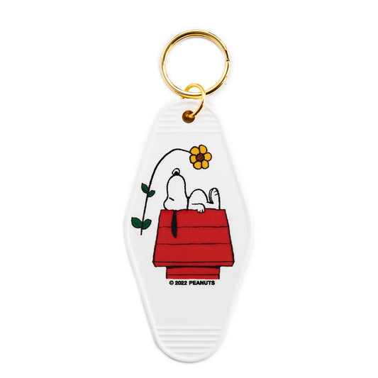 Snoopy Doghouse Flower Key Tag - 3P4 x Peanuts