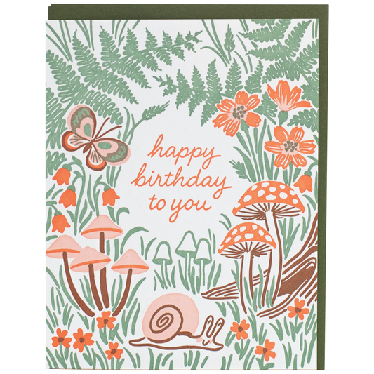 Garden Snail Birthday Card · Smudge Ink