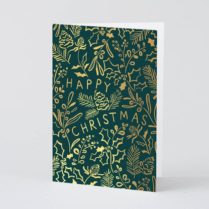 Happy Christmas Holly & Thistle Holiday Card · Wrap