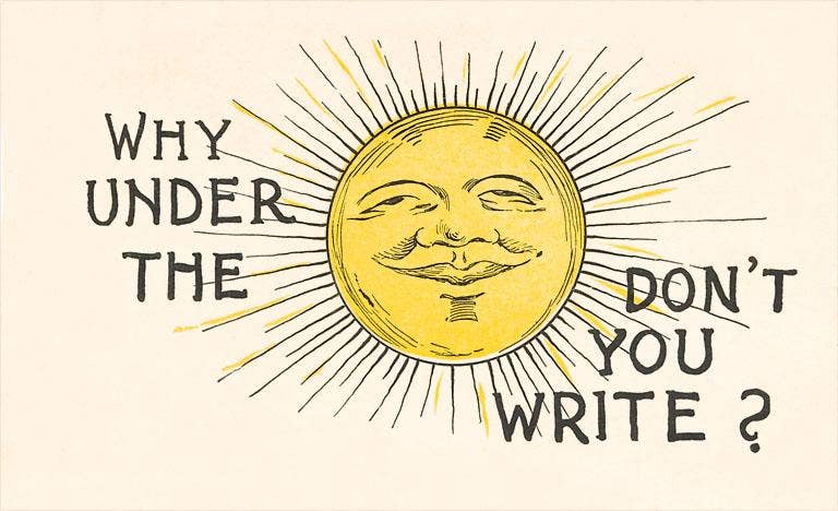 Why Don't You Write? Vintage Postcard