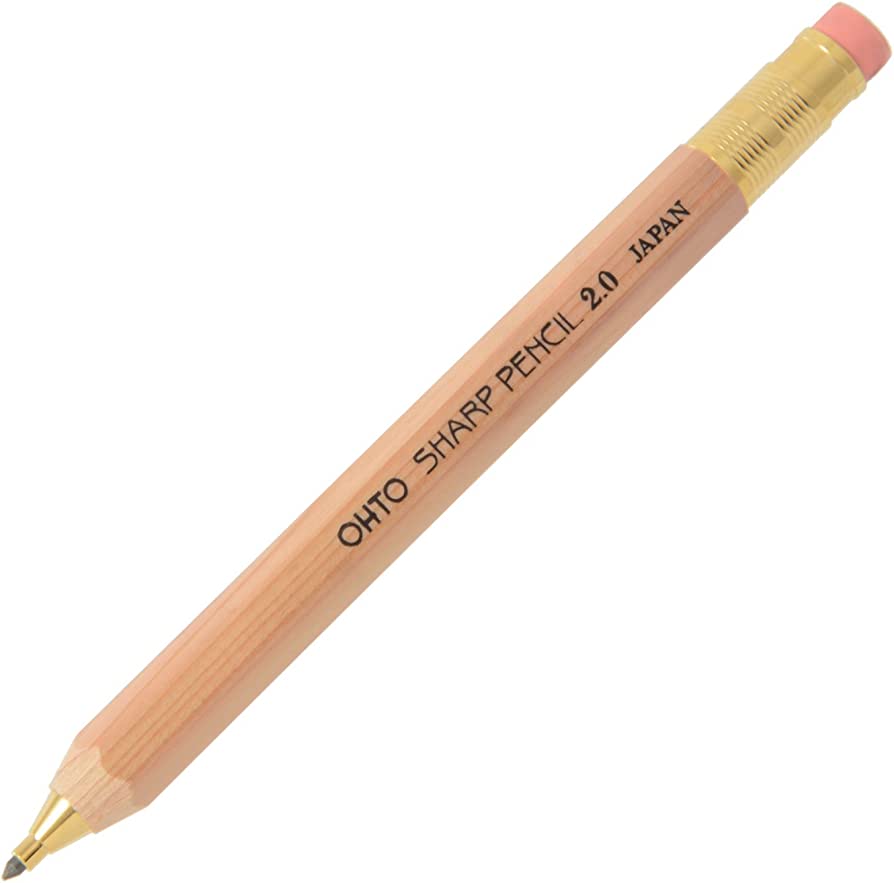 OHTO 2.0mm Natural Wood Sharp Pencil