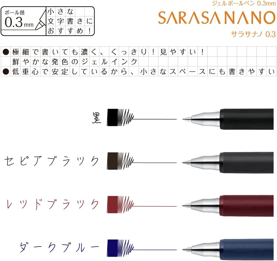 Vintage Sarasa Nano Gel Pen - 0.3mm