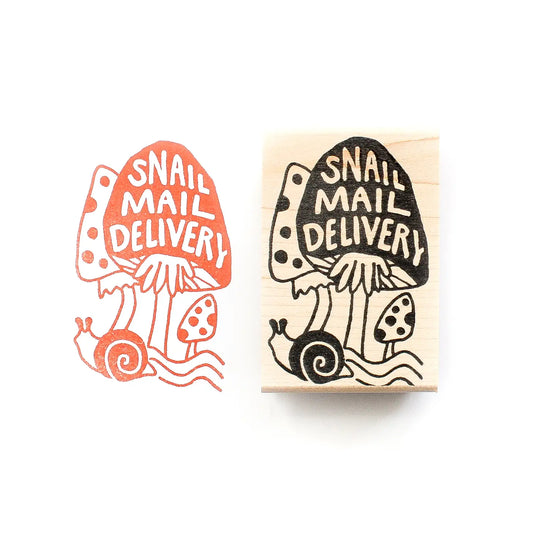Snail Mail Delivery Rubber Stamp · Peppercorn Paper