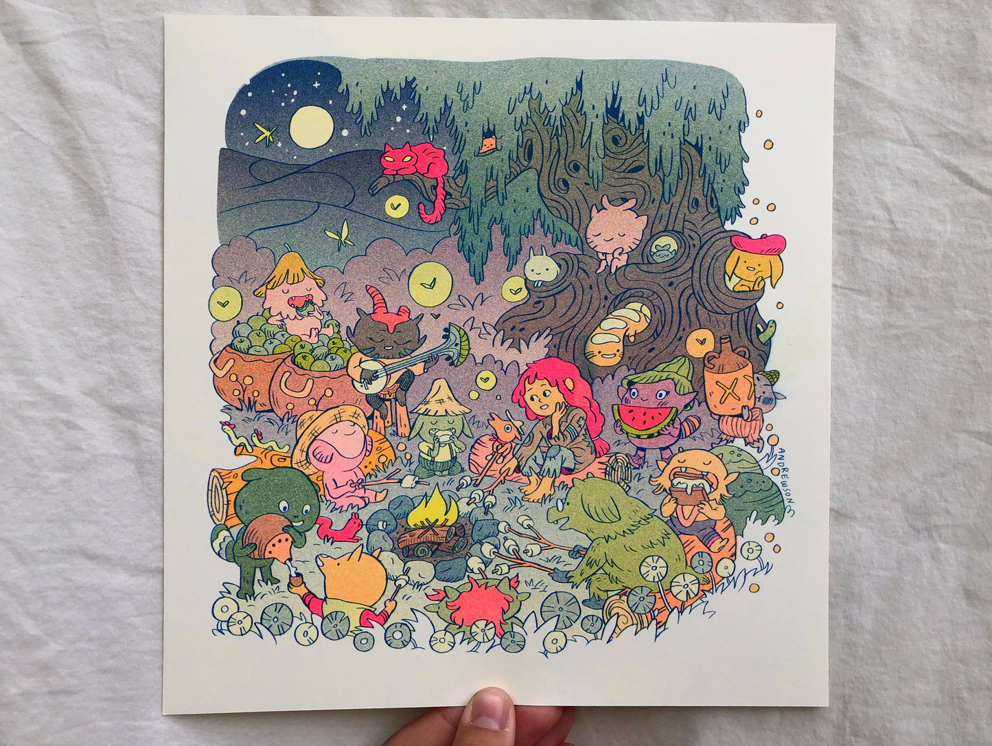 Campfire Stories Riso Print