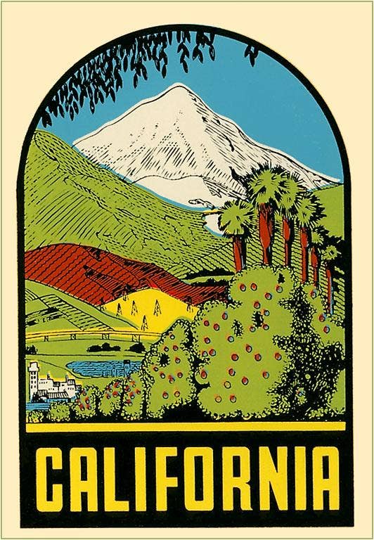 California Countryside Vintage Postcard