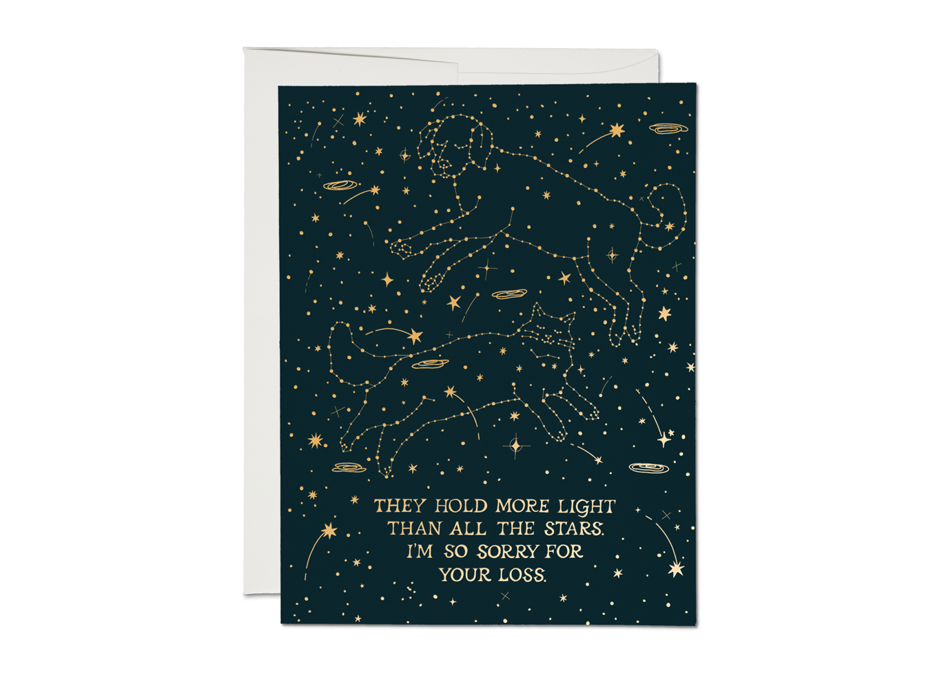 Pet Constellation sympathy greeting card