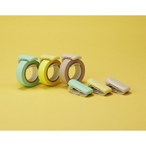 Pastel Brown 15mm Karu-Cut Washi Tape Cutter · Kokuyo