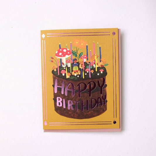Mushroom Cake Birthday Card · Small Adventure